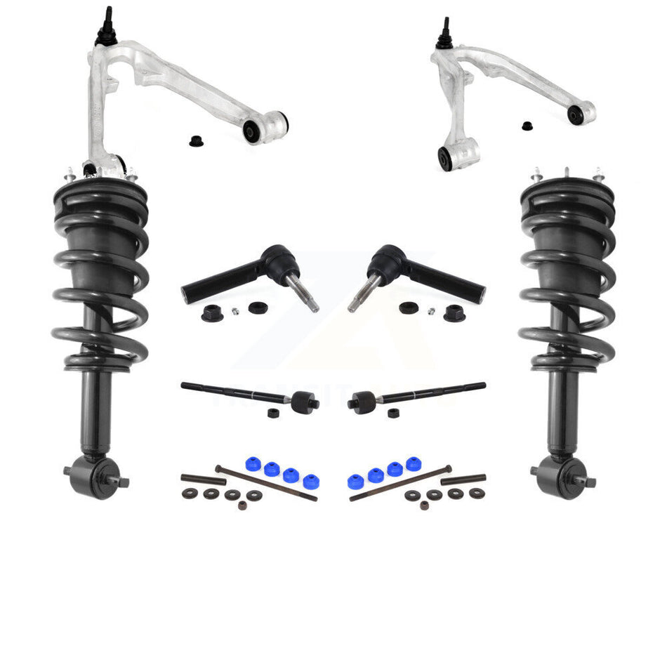 Front Control Arms & Complete Shock Tie Rods Link Sway Bar Kit (10Pc) For GMC Sierra 1500 KSS-104036