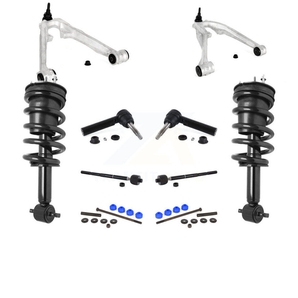 Front Control Arms & Complete Shock Tie Rods Link Sway Bar Kit (10Pc) For GMC Sierra 1500 KSS-104037
