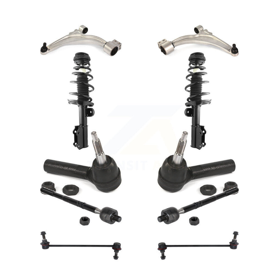 Front Arms And Complete Shock Tie Rods Link Sway Bar Kit (10Pc) For Chevrolet Cruze KSS-104039