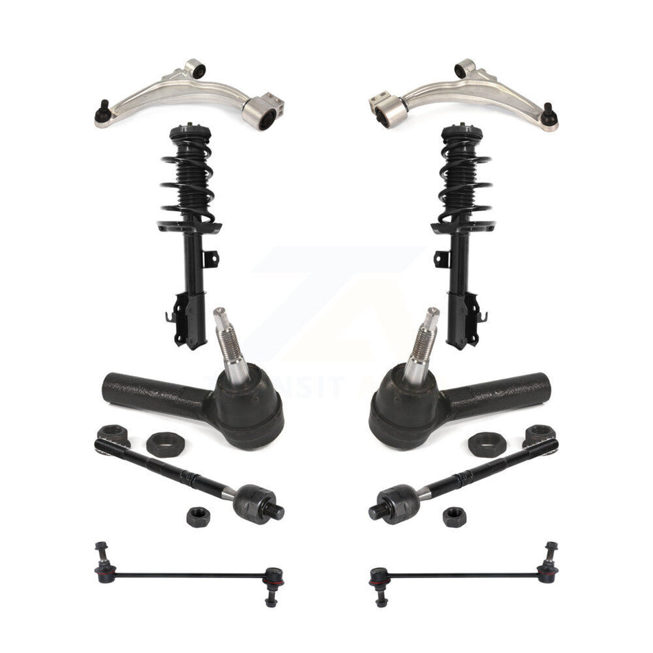 Front Arms And Complete Shock Tie Rods Link Sway Bar Kit (10Pc) For Chevrolet Cruze KSS-104040