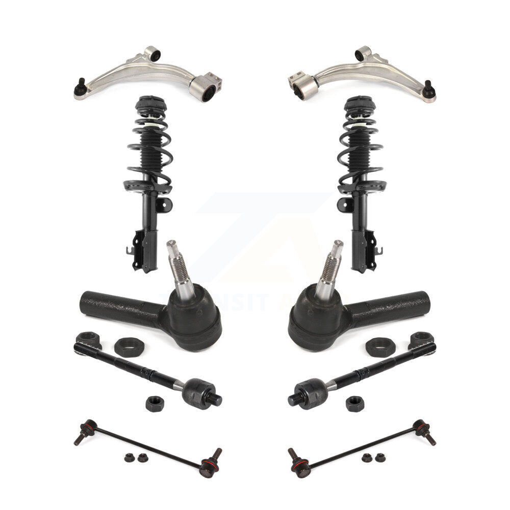 Front Arms And Complete Shock Tie Rods Link Sway Bar Kit (10Pc) For Chevrolet Volt KSS-104041