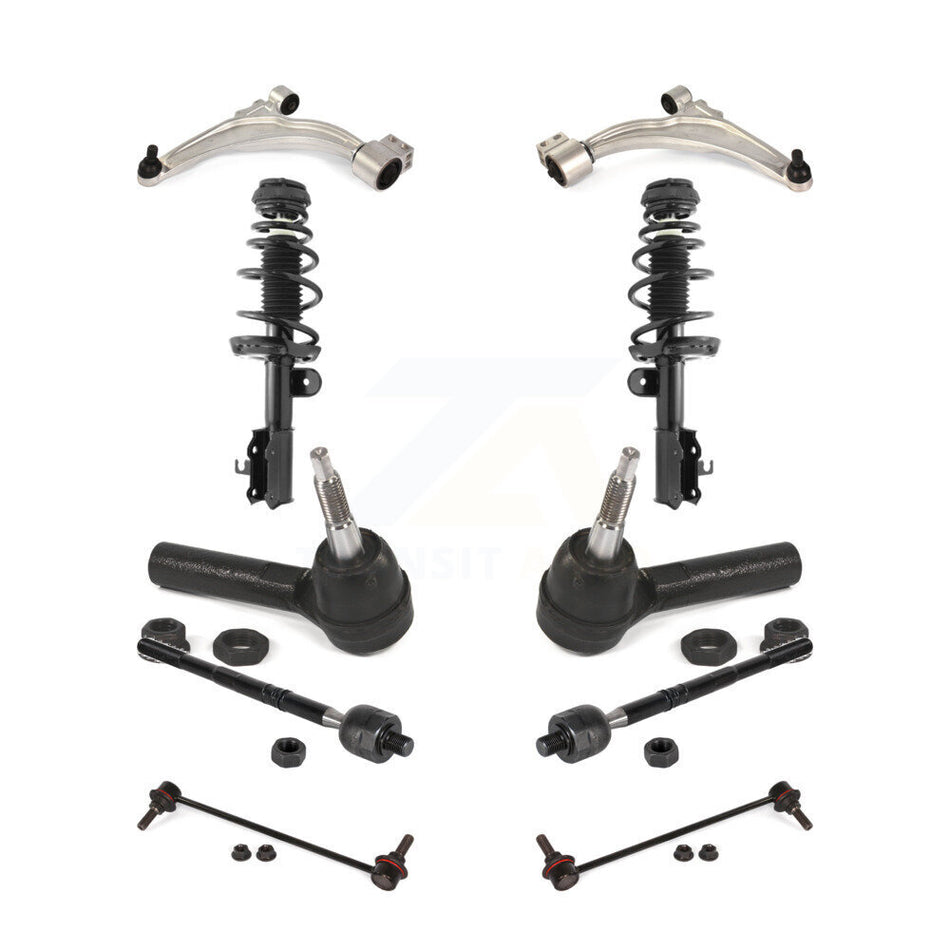 Front Arms And Complete Shock Tie Rods Link Sway Bar Kit (10Pc) For Chevrolet Volt KSS-104041