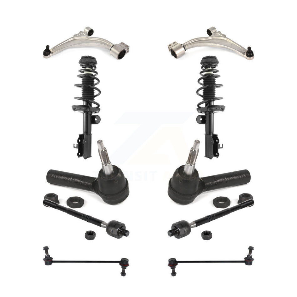 Front Arms And Complete Shock Tie Rods Link Sway Bar Kit (10Pc) For Chevrolet Volt KSS-104041