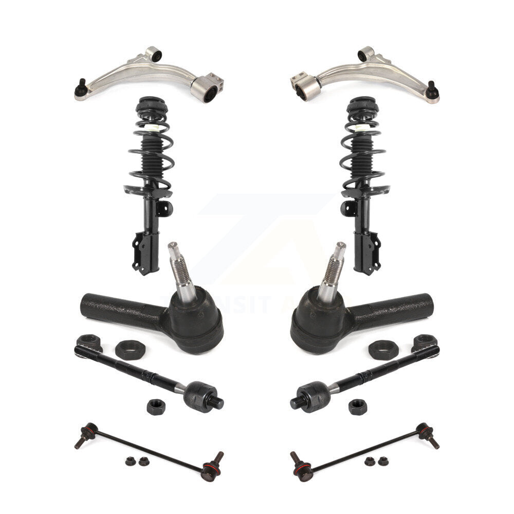 Front Control Arms And Complete Shock Tie Rods Link Sway Bar Kit (10Pc) For Buick Verano KSS-104042