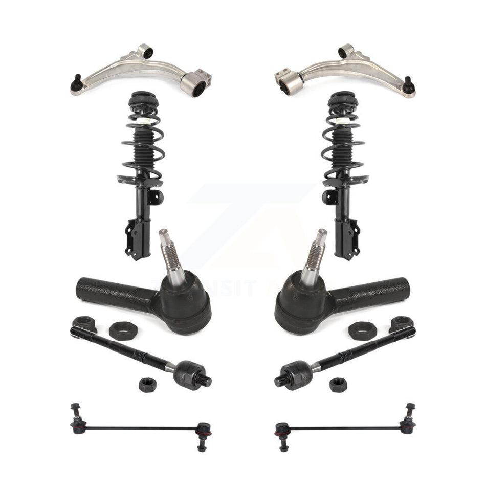Front Control Arms And Complete Shock Tie Rods Link Sway Bar Kit (10Pc) For Buick Verano KSS-104042