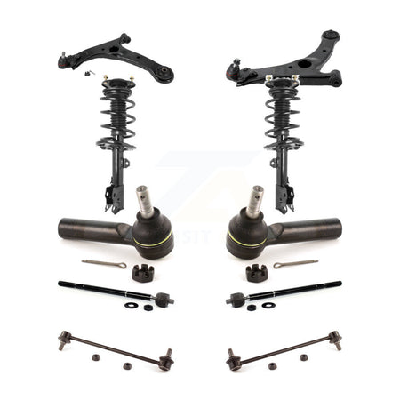 Front Control Arms & Complete Shock Tie Rods Link Sway Bar Kit (10Pc) For Toyota Corolla KSS-104111