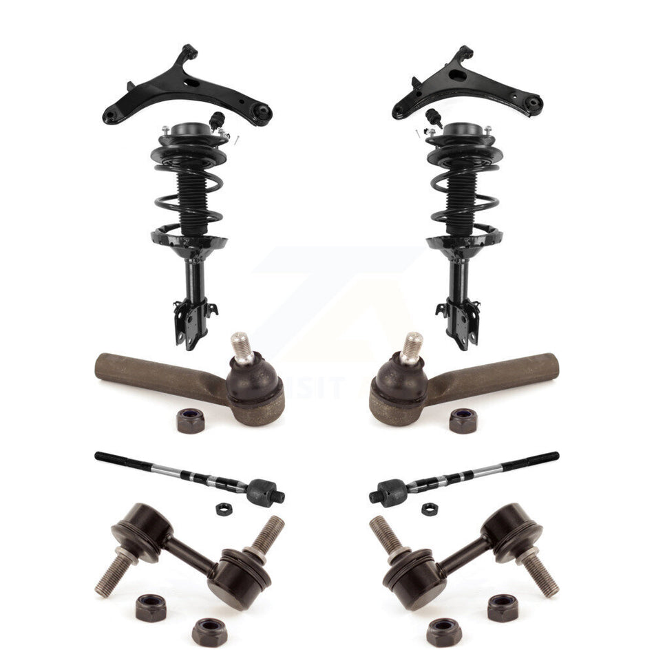 Front Control Arms & Complete Shock Tie Rods Link Sway Bar Kit (10Pc) For Subaru Impreza KSS-104120