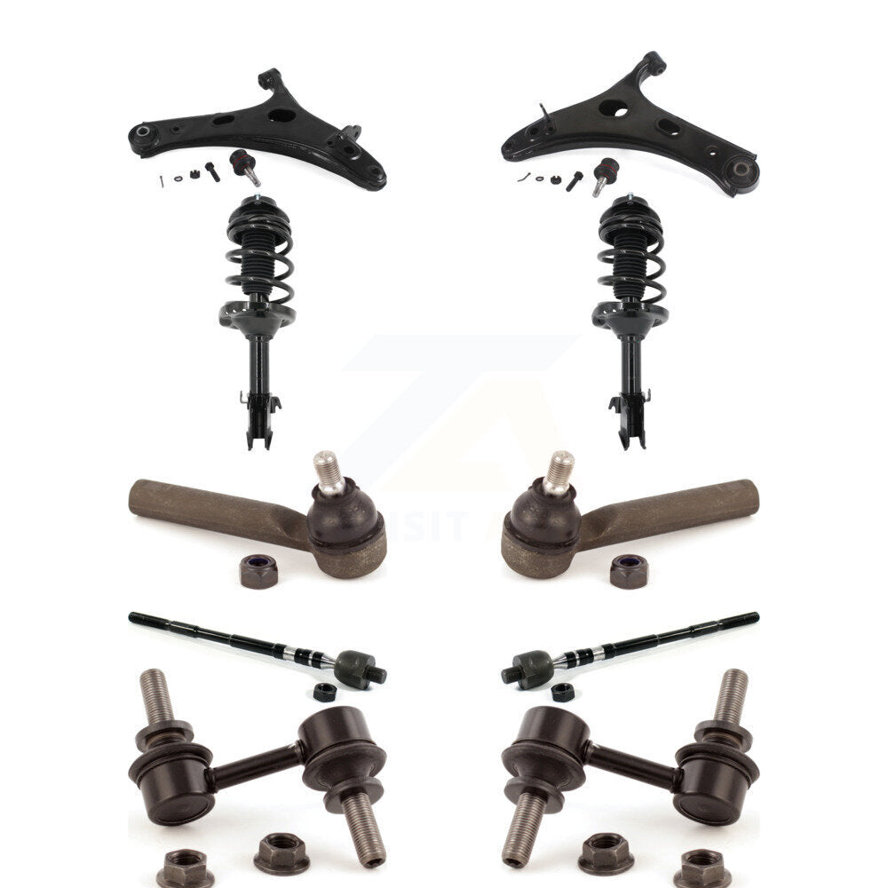 Front Arms Complete Shock Tie Rods Link Sway Bar Kit (10Pc) For 2014-2016 Subaru Forester KSS-104141