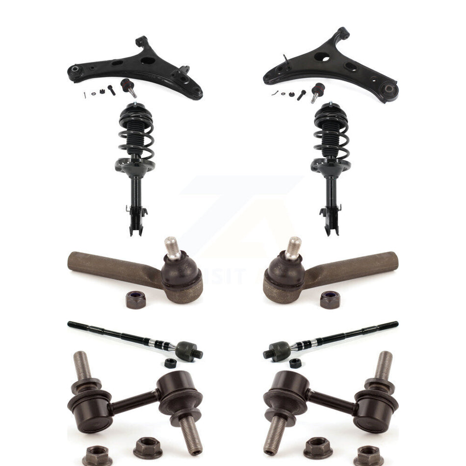 Front Arms Complete Shock Tie Rods Link Sway Bar Kit (10Pc) For 2014-2016 Subaru Forester KSS-104141