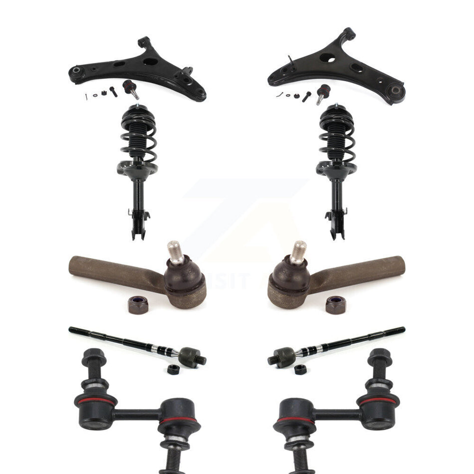 Front Arms Complete Shock Tie Rods Link Sway Bar Kit (10Pc) For 2014-2016 Subaru Forester KSS-104141