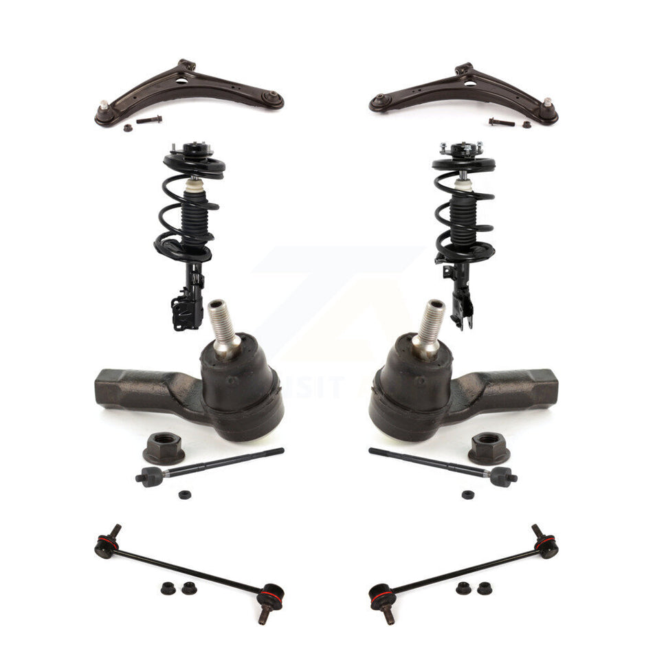 Front Control Arms Complete Shock Tie Rods Link Sway Bar Kit (10Pc) For Mitsubishi Lancer KSS-104143