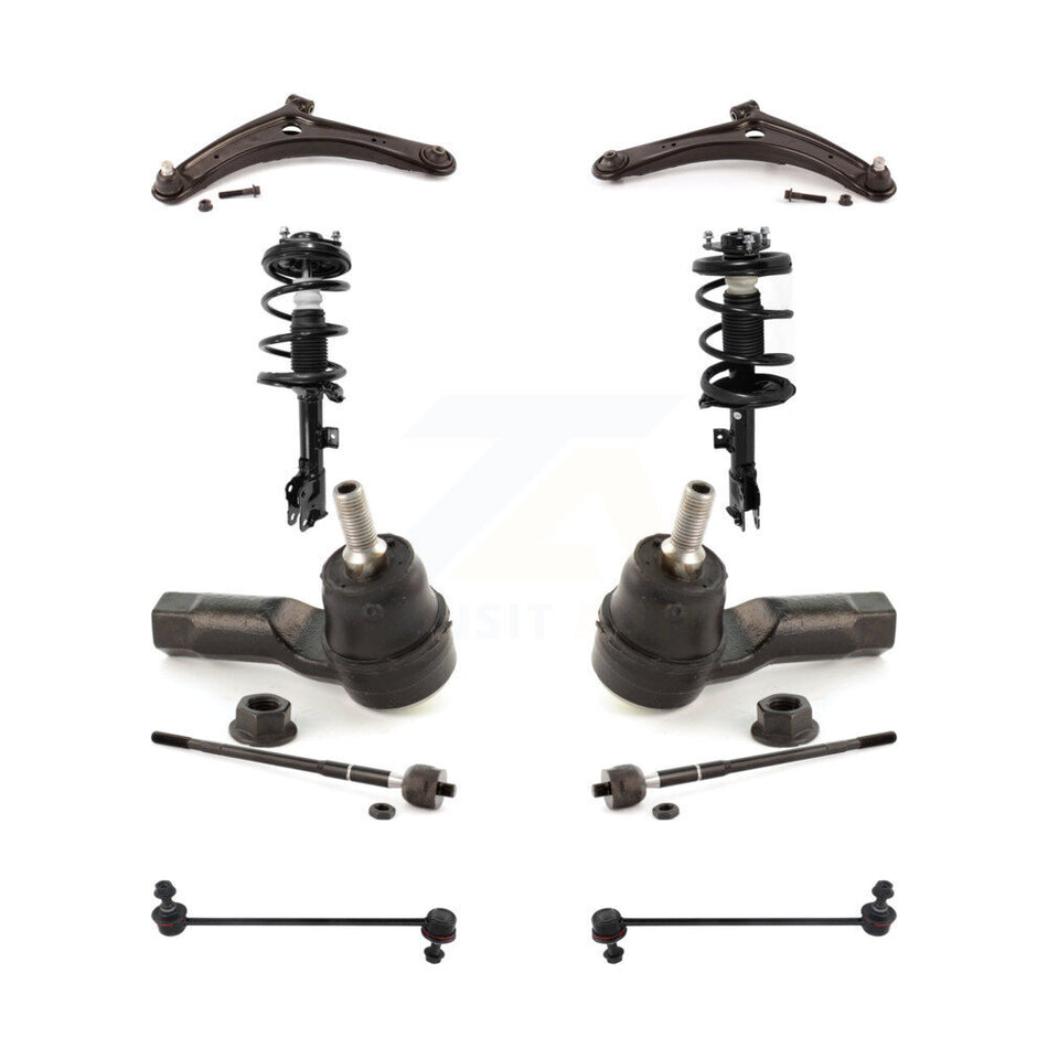 Front Control Arms And Complete Shock Tie Rods Link Sway Bar Suspension Kit (10Pc) For KSS-104145