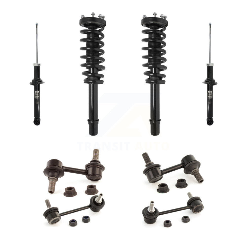 Front Rear Complete Strut & TOR sway Bar Link Kit (8Pc) For 2007-2008 Acura TL KSS-107643