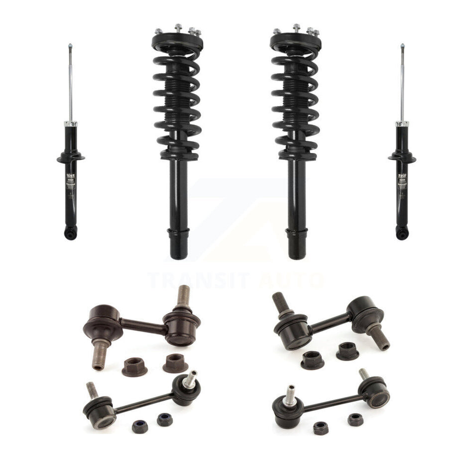 Front Rear Complete Strut & TOR sway Bar Link Kit (8Pc) For 2007-2008 Acura TL KSS-107643