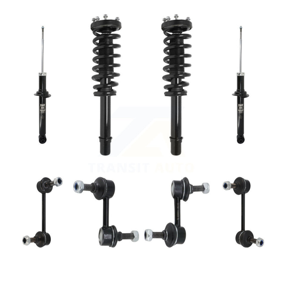 Front Rear Complete Strut & TQ sway Bar Link Kit (8Pc) For 2004-2006 Acura TL KSS-107658
