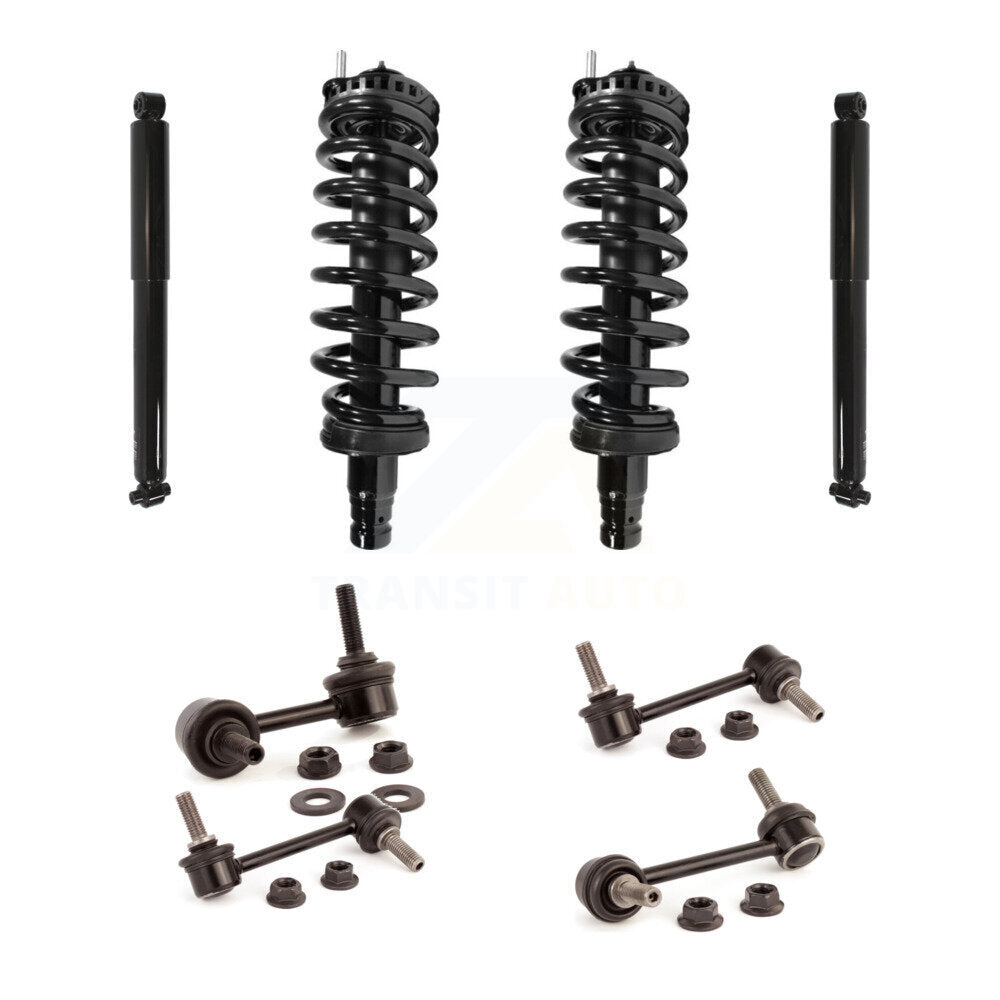 Front Rear Complete Strut Shock & TOR Bar Link Kit (8Pc) For GMC Chevrolet Envoy XL KSS-107666