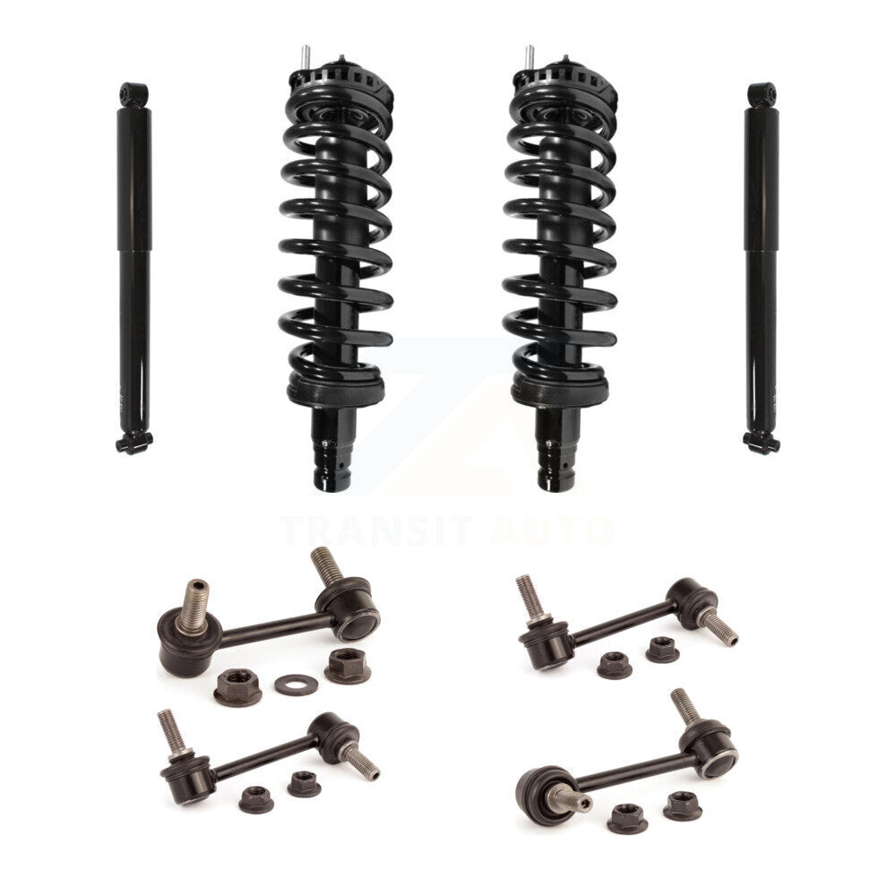 Front Rear Complete Strut Shock & TOR Bar Link Kit (8Pc) For Chevrolet GMC Envoy XL KSS-107667
