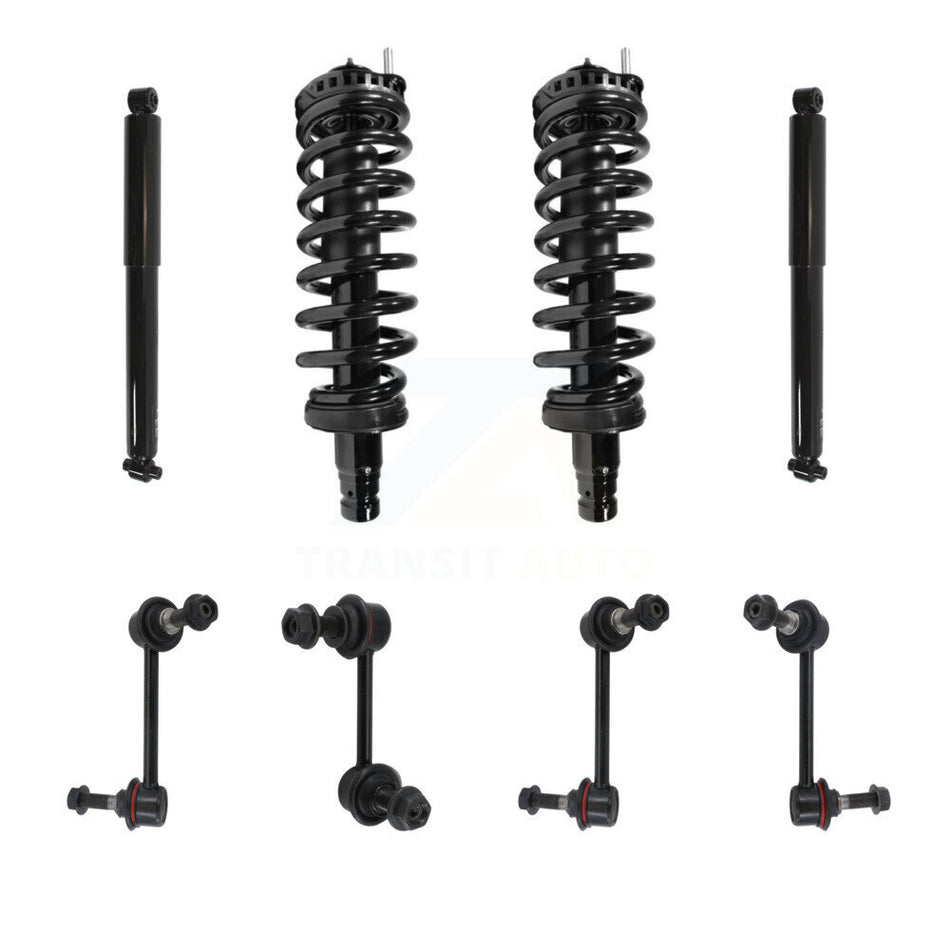 Front Rear Complete Strut Shock & TOR Bar Link Kit (8Pc) For Chevrolet GMC Envoy XL KSS-107667