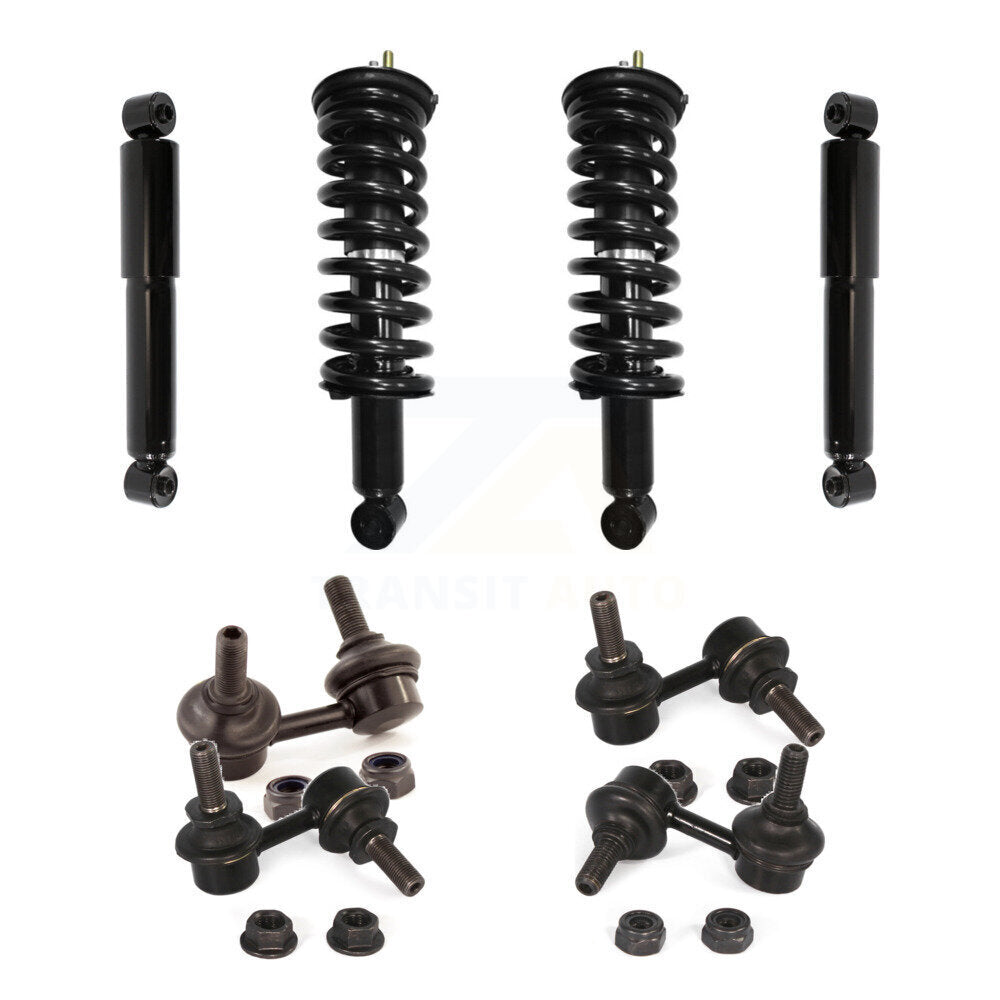 Front Rear Complete Strut Shock & TOR sway Bar Link Kit (8Pc) For Nissan Pathfinder KSS-107668