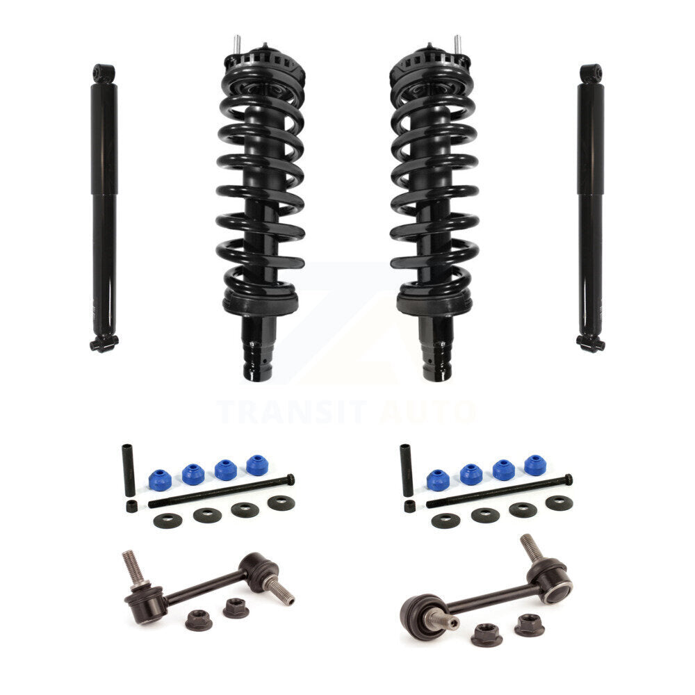 Front Rear Complete Strut Shock & TOR Bar Link Kit (8Pc) For Chevrolet Trailblazer KSS-107669