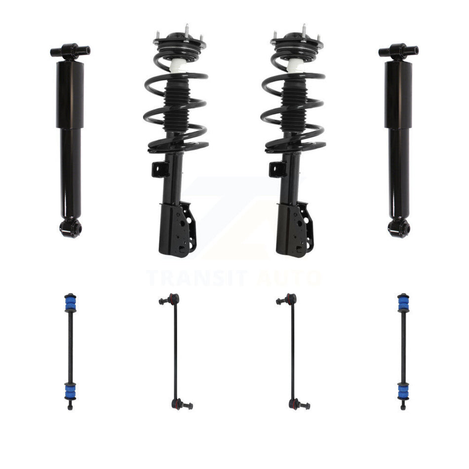 Front Rear Complete Strut Shock & TOR Bar Link Kit For Chevrolet Traverse Buick GMC KSS-107671