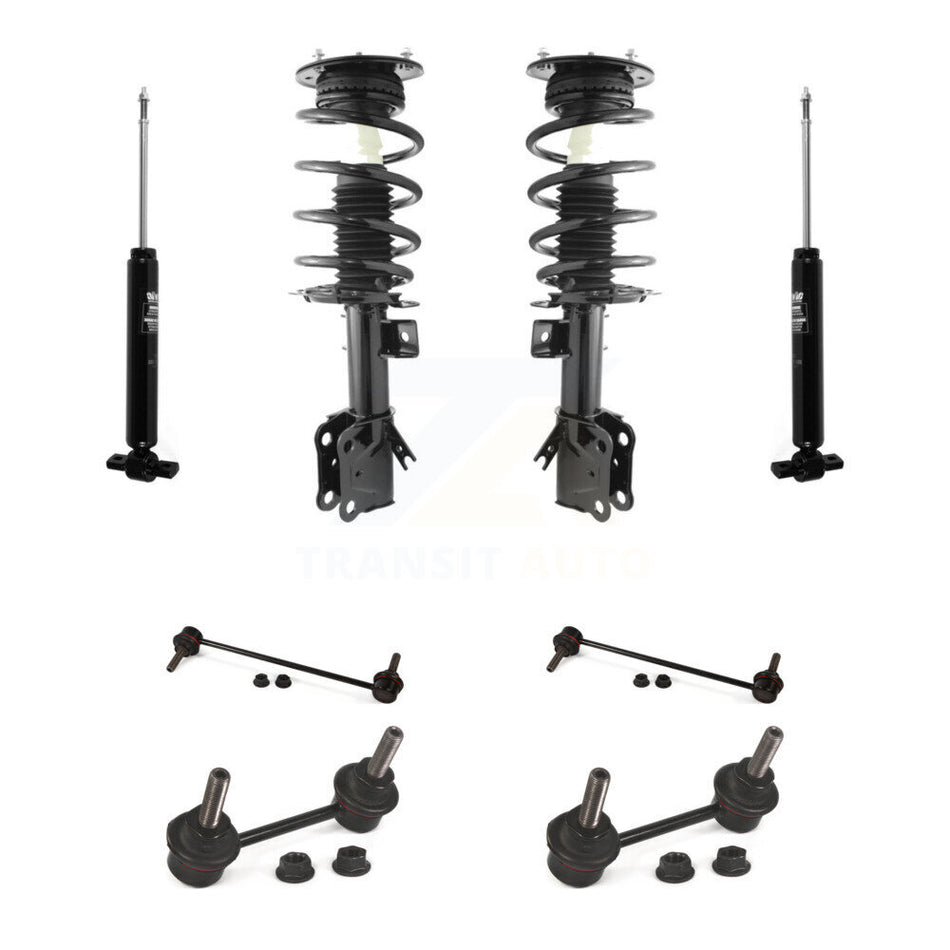 Front Rear Complete Suspension Strut Shock & TOR sway Bar Link Kit For Ford Fusion KSS-107674