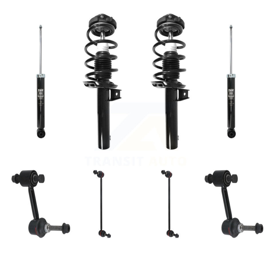 Front Rear Complete Strut Shock & TOR Bar Link Kit For Volkswagen Rabbit Audi A3 KSS-107680