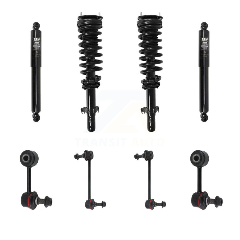 Front Rear Complete Strut Shock & TOR Bar Link Kit For Ford Fusion Lincoln MKZ Milan KSS-107684