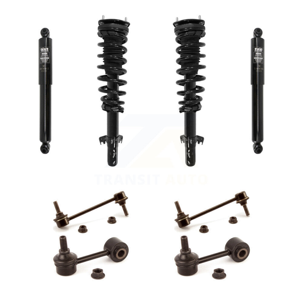 Front Rear Complete Strut Shock & TOR Bar Link Kit For Ford Fusion Mercury Milan KSS-107685