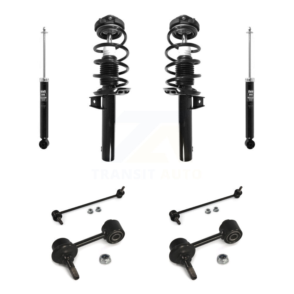 Front Rear Complete Suspension Strut Shock & TQ Bar Link Kit For Volkswagen Jetta KSS-107688