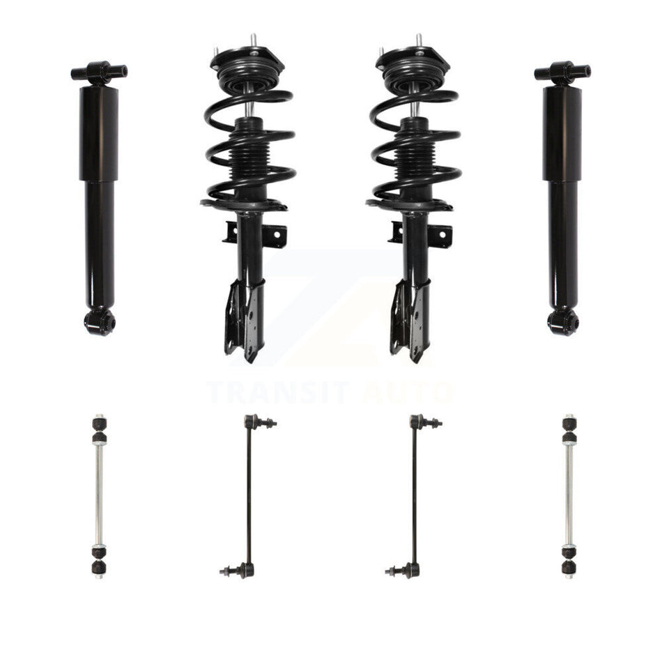 Front Rear Complete Strut Shock & TQ sway Bar Link Kit For GMC Acadia Buick Enclave KSS-107692