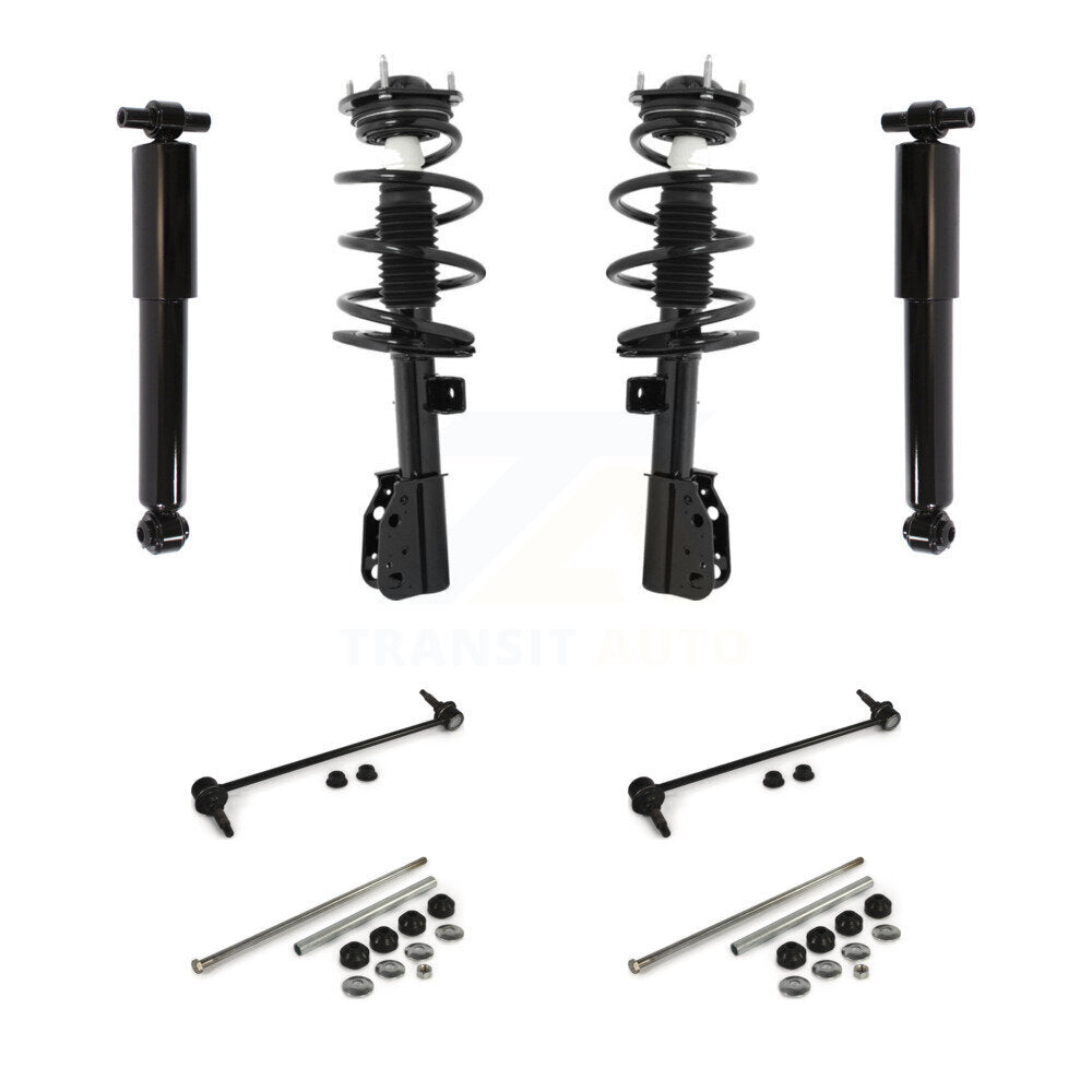 Front Rear Complete Strut Shock & TQ Bar Link Kit For Chevrolet Traverse Buick GMC KSS-107693