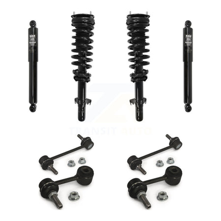 Front Rear Complete Strut Shock & TQ Bar Link Kit For Ford Fusion Lincoln MKZ Milan KSS-107695