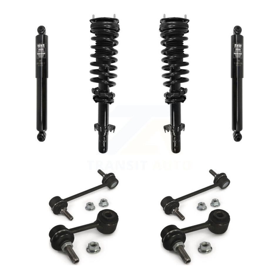 Front Rear Complete Strut Shock & TQ Bar Link Kit For Ford Fusion Lincoln MKZ Milan KSS-107695