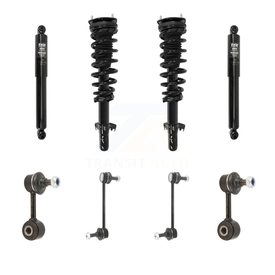 Front Rear Complete Strut Shock & TQ sway Bar Link Kit For Ford Fusion Mercury Milan KSS-107696