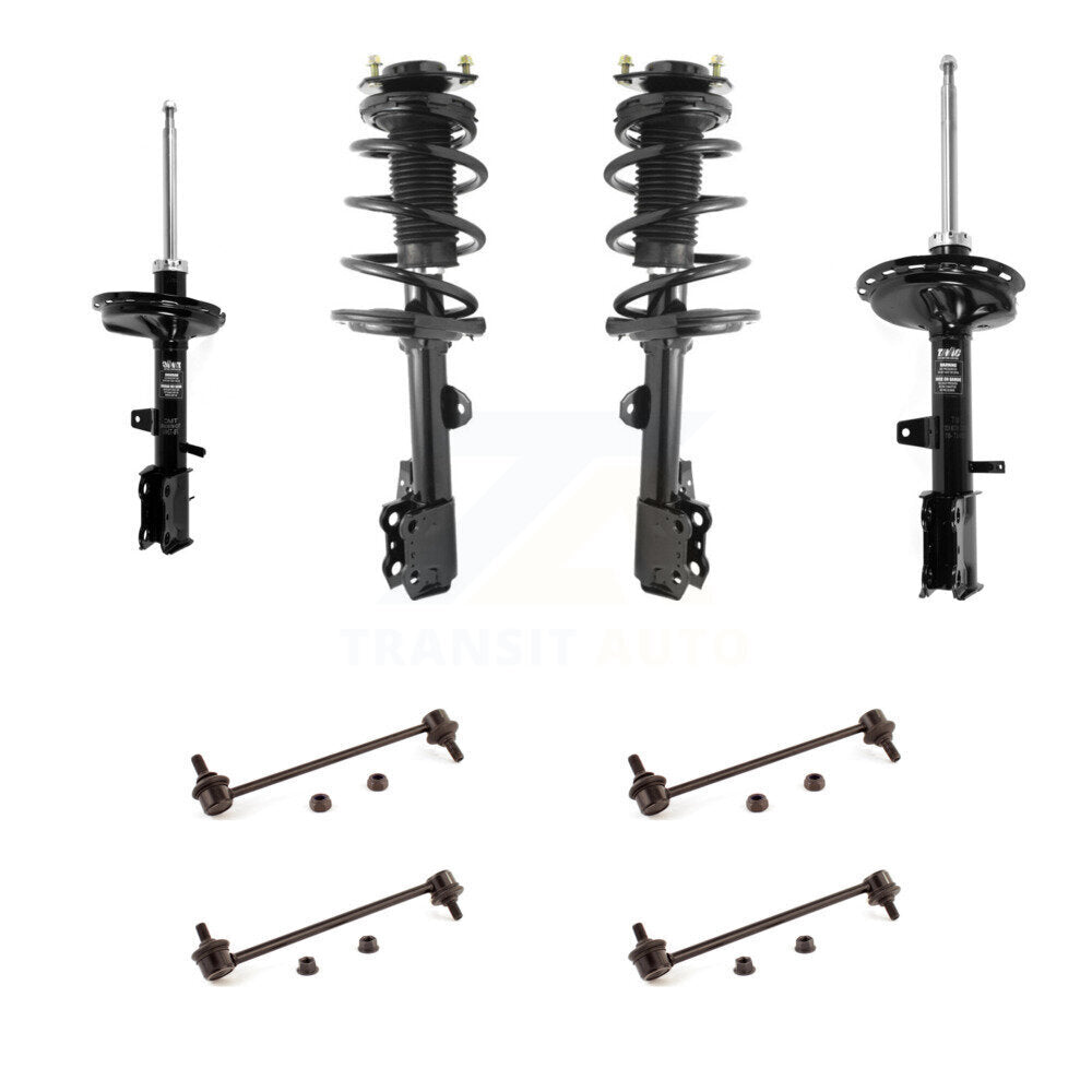 Front Rear Complete Strut & TOR Bar Link Kit (8Pc) For 09-15 Toyota Venza AWD KSS-107698