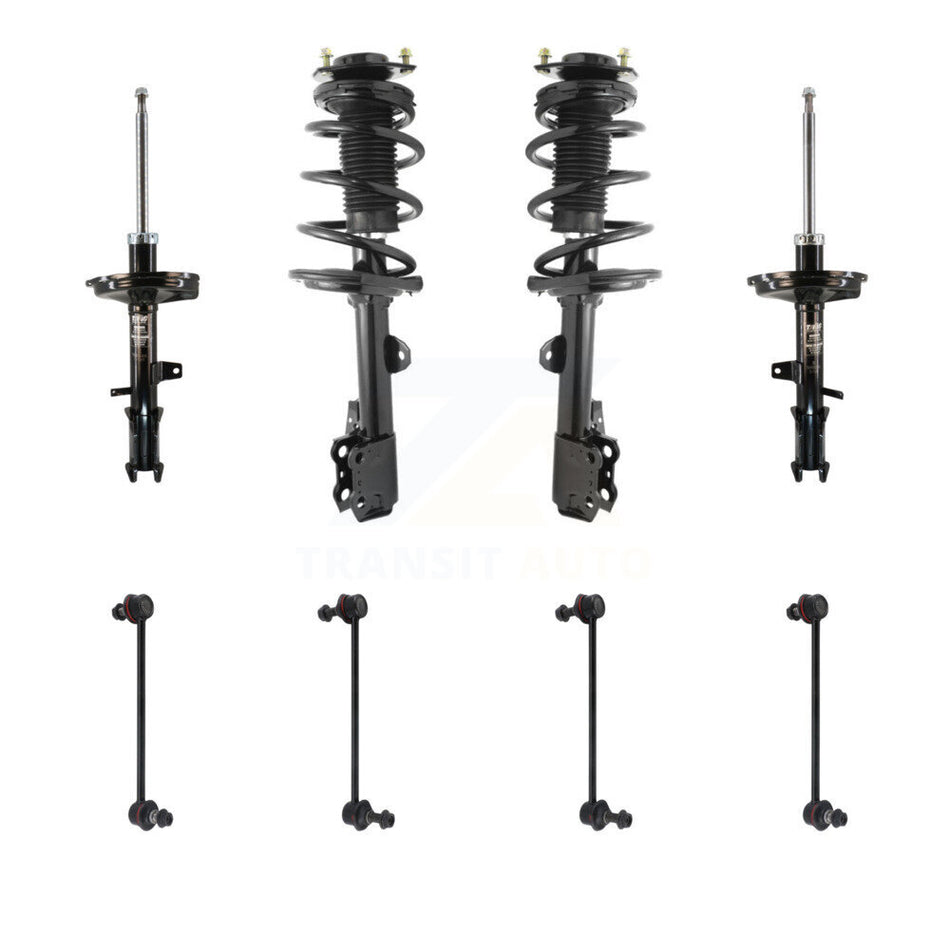 Front Rear Complete Strut & TOR Bar Link Kit (8Pc) For 09-15 Toyota Venza AWD KSS-107698