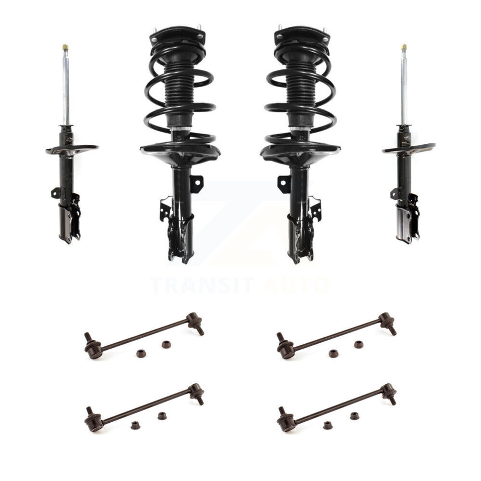 Front Rear Complete Strut & TOR Bar Link Kit (8Pc) For 2002-2003 Toyota Camry KSS-107703