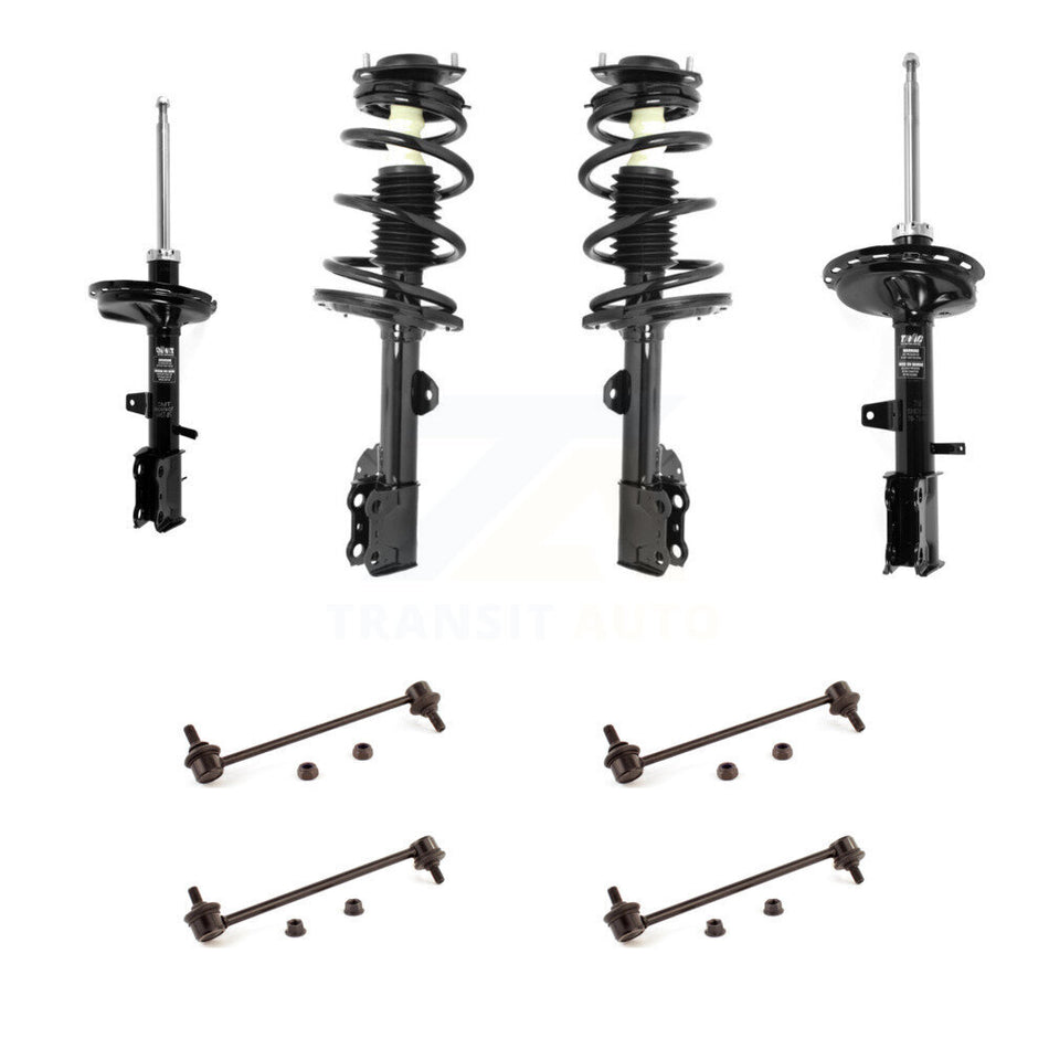 Front Rear Complete Strut & TOR Bar Link Kit (8Pc) For Toyota Highlander AWD KSS-107704