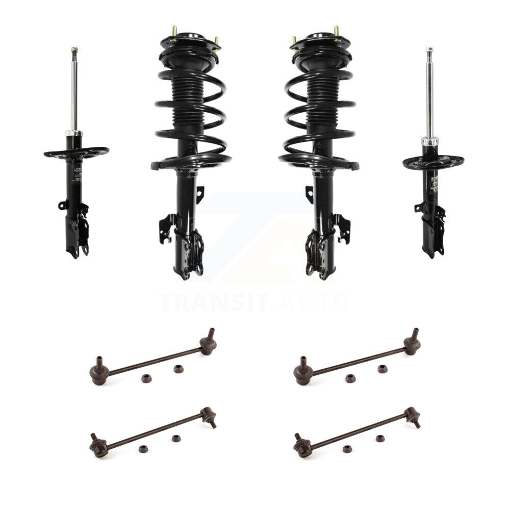 Front Rear Complete Suspension Strut & TOR Bar Link Kit (8Pc) For Toyota Camry KSS-107707