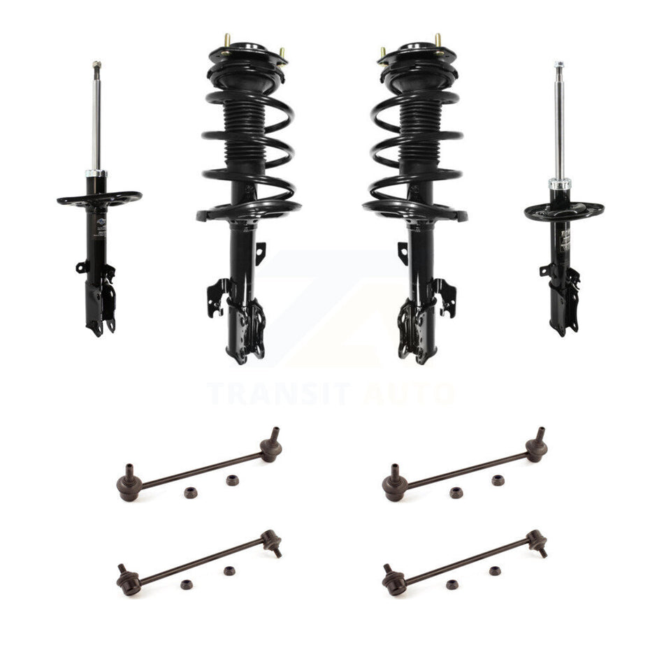 Front Rear Complete Suspension Strut & TOR Bar Link Kit (8Pc) For Toyota Camry KSS-107707