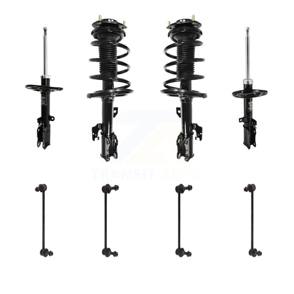 Front Rear Complete Suspension Strut & TOR Bar Link Kit (8Pc) For Toyota Camry KSS-107707