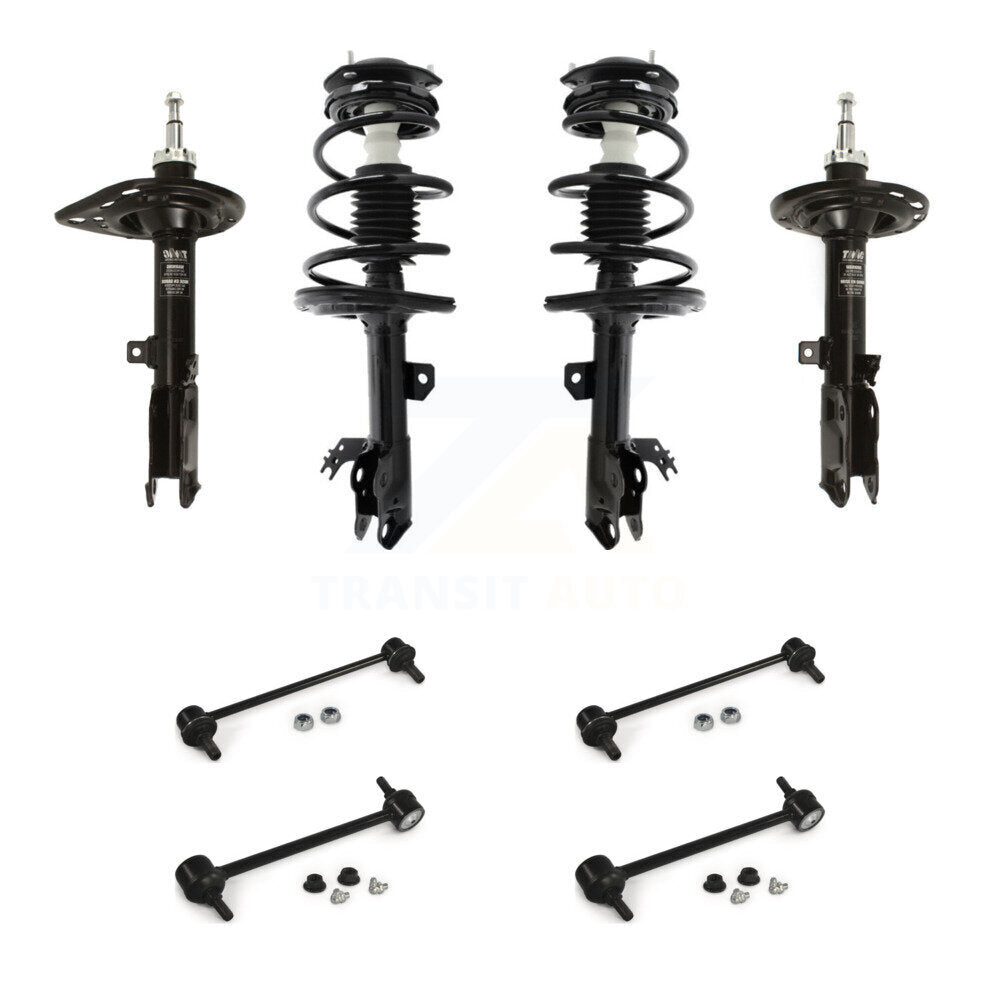 Front Rear Complete Suspension Strut & TQ Bar Link Kit (8Pc) For Toyota Camry KSS-107709