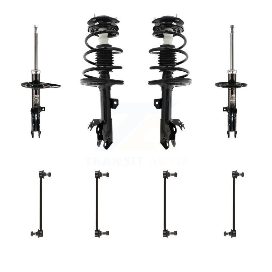 Front Rear Complete Suspension Strut & TQ Bar Link Kit (8Pc) For Toyota Camry KSS-107709