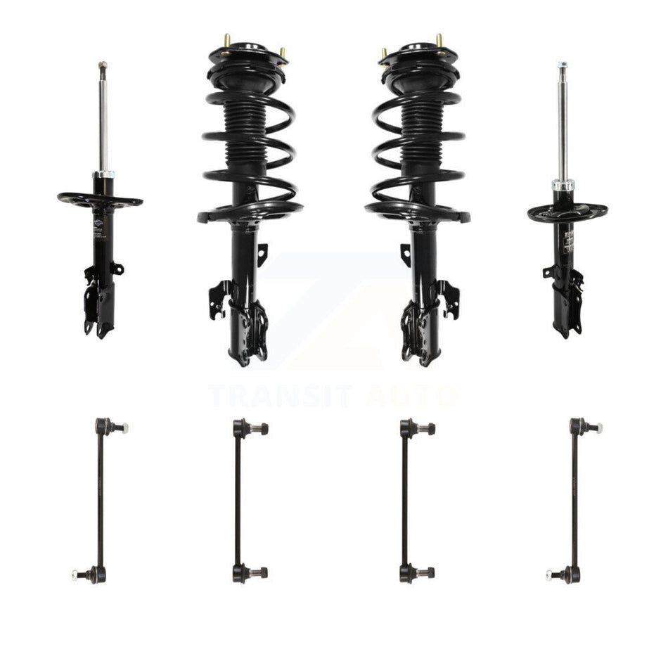 Front Rear Complete Suspension Strut & TQ Bar Link Kit (8Pc) For Toyota Camry KSS-107710