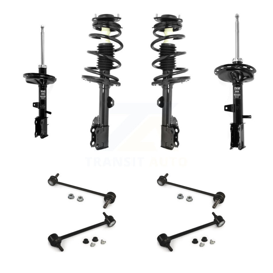 Front Rear Complete Strut & TQ Bar Link Kit (8Pc) For Toyota Highlander AWD KSS-107711