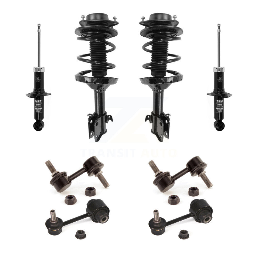 Front Rear Complete Strut & TOR sway Bar Link Kit (8Pc) For Subaru Impreza KSS-107721