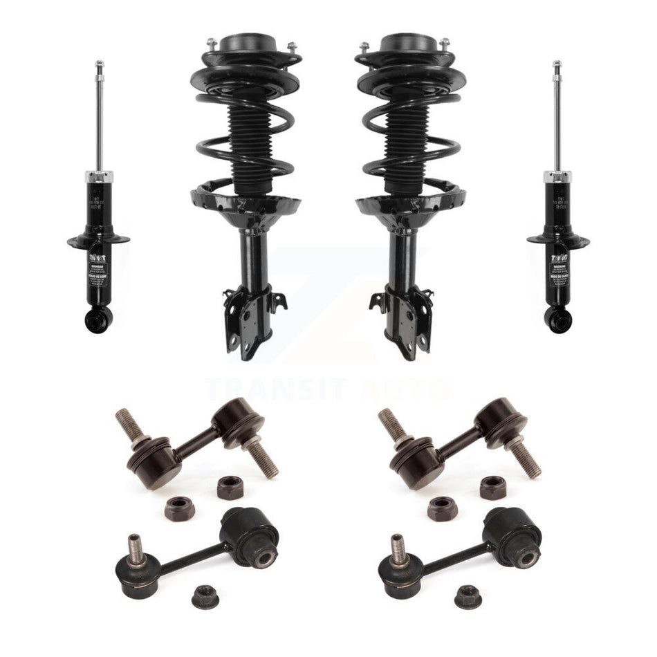 Front Rear Complete Strut & TOR sway Bar Link Kit (8Pc) For Subaru Impreza KSS-107721