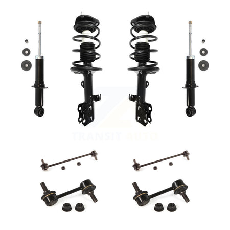 Front Rear Complete Strut & TOR Bar Link Kit (8Pc) For 2010 Pontiac Vibe FWD KSS-107727