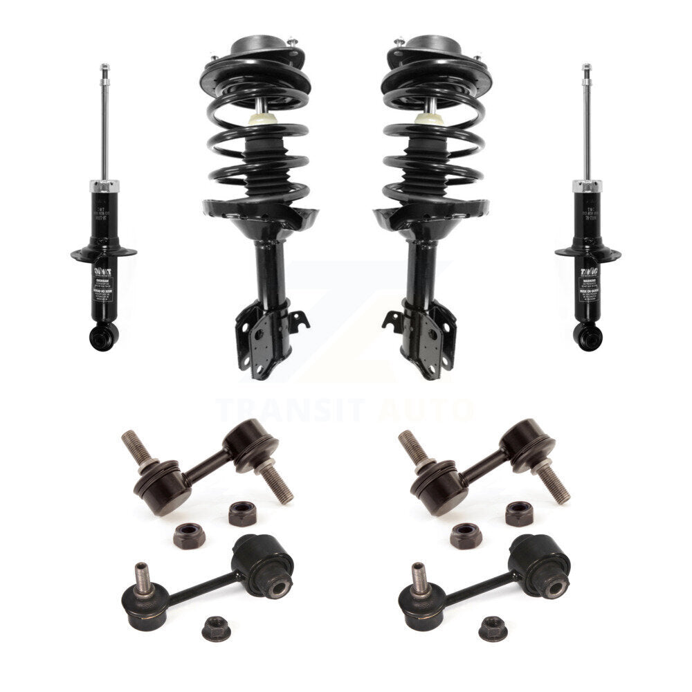 Front Rear Complete Strut & TOR sway Bar Link Kit (8Pc) For Subaru Impreza KSS-107731